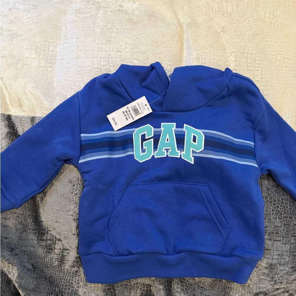 GAP Kids Royal Blue Hoodie with Stripes